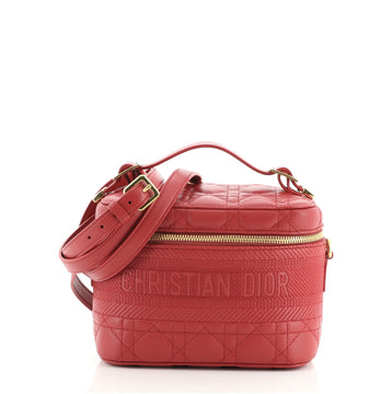 Christian Dior DiorTravel Convertible Vanity Case Cannage Quilt Lambskin Small
