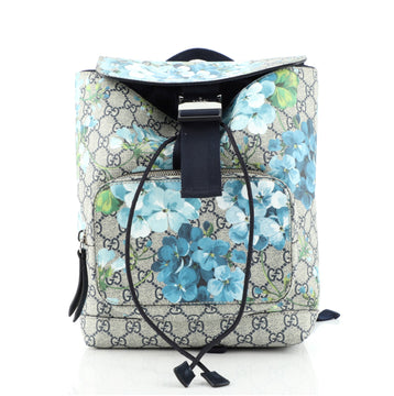 Gucci Buckle Backpack Blooms Print GG Coated Canvas Small