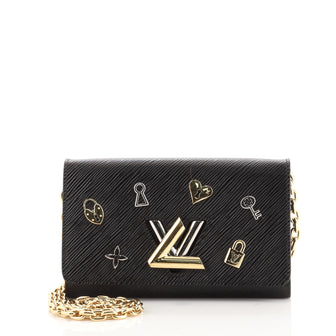 Louis Vuitton Twist Chain Wallet Love Lock Epi Leather
