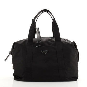 Prada Convertible Weekender Bag Tessuto with Saffiano Leather Large