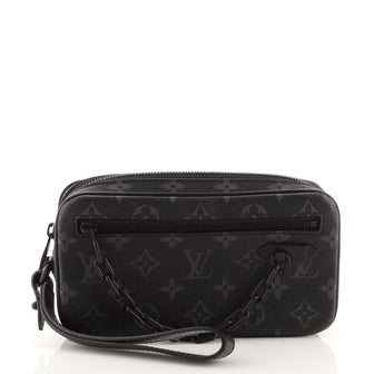 Louis Vuitton Pochette Volga Monogram Eclipse Canvas