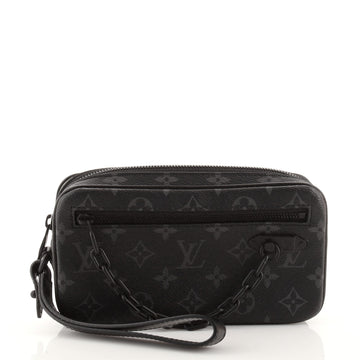 Louis Vuitton Pochette Volga Monogram Eclipse Canvas