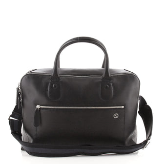 Gucci Double Zip Briefcase Leather Large