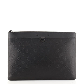 Louis Vuitton Discovery Pochette Monogram Shadow Leather GM