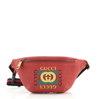 Gucci Logo Belt Bag Printed Leather Small