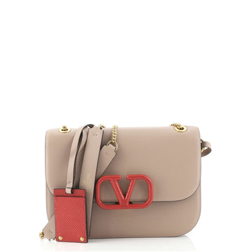 Valentino V-Lock Shoulder Bag Leather Small