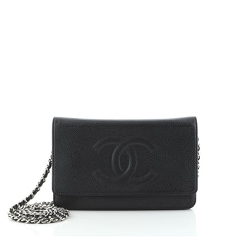 Chanel Timeless Wallet on Chain Caviar