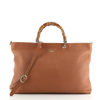 Gucci Bamboo Shopper Tote Leather Large