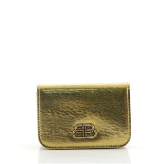 Balenciaga BB Trifold Wallet Leather Mini