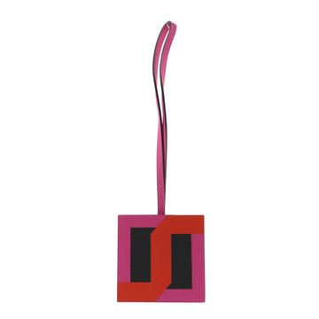 Hermes Lettre Au Carre Bag Charm Leather