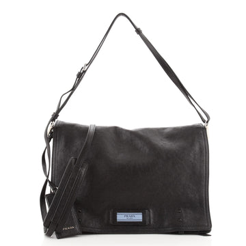 Prada Etiquette Flap Bag Glace Calf Large