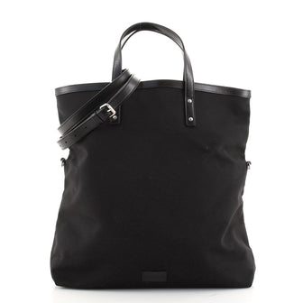 Saint Laurent Foldover Shopping Tote Canvas Medium