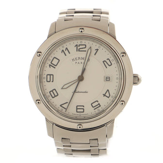 Hermes Clipper Automatic Watch Stainless Steel 39
