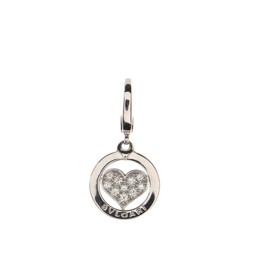 Bvlgari Tondo Heart Pendant Pendant & Charms 18K White Gold and Diamonds