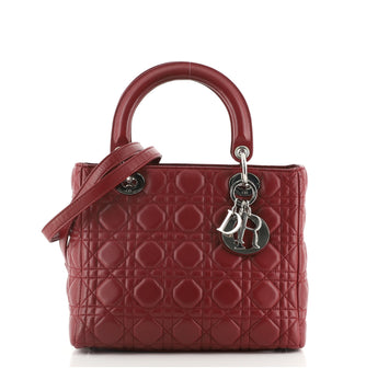 Christian Dior Lady Dior Bag Cannage Quilt Lambskin Medium