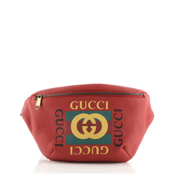 Gucci Logo Belt Bag Printed Leather Medium