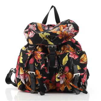 Prada Double Front Pocket Backpack Tessuto Medium
