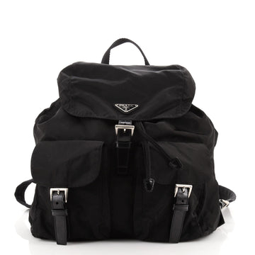 Prada Double Front Pocket Backpack Tessuto Medium