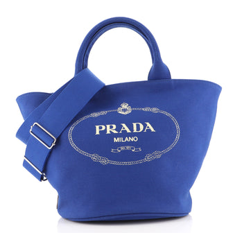 Prada Canapa Convertible Shopping Tote Canvas Medium