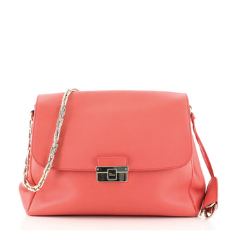 Christian Dior Diorling Shoulder Bag Leather Large