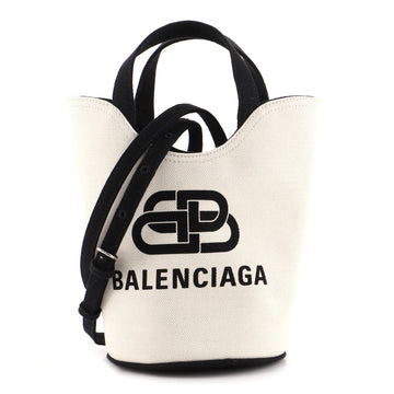 Balenciaga Wave Bucket Tote Printed Canvas XS