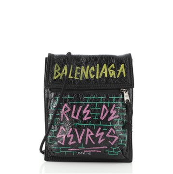 Balenciaga Graffiti Explorer Strap Pouch Leather Mini