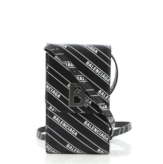 Balenciaga B. Phone Crossbody Bag Printed Leather