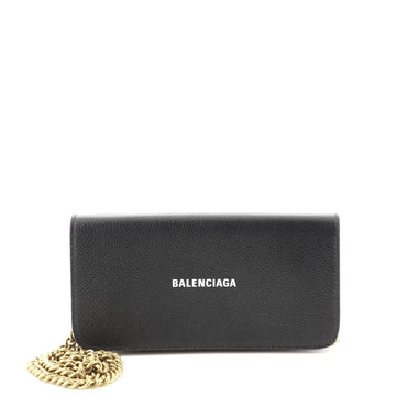 Balenciaga Everyday Continental Wallet on Chain Leather