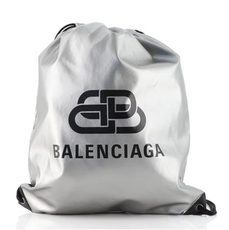 Balenciaga BB Explorer Drawstring Backpack Nylon Large