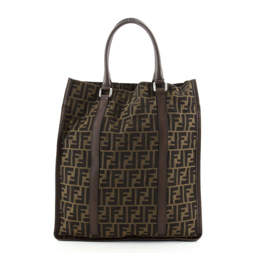 Fendi Open Shopping Tote Zucca Canvas Tall