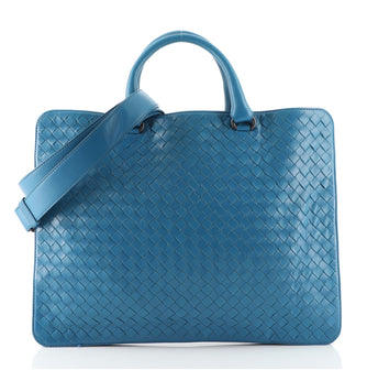 Bottega Veneta Slim Briefcase Intrecciato Calfskin