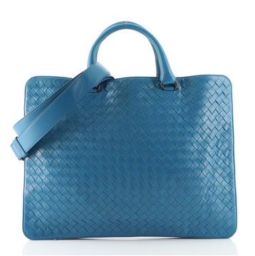 Bottega Veneta Slim Briefcase Intrecciato Calfskin