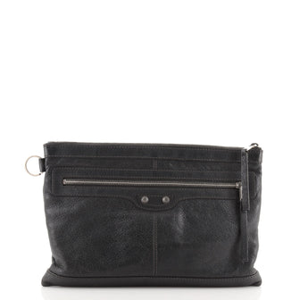 Balenciaga Classic City Clip Pouch Leather Medium
