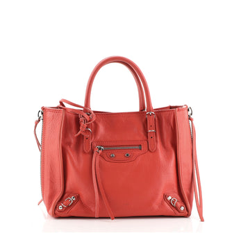 Balenciaga Papier A6 Zip Around Classic Studs Bag Leather