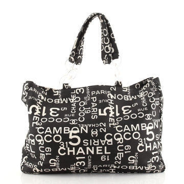 Chanel 31 Rue Cambon Beach Tote Printed Canvas Large