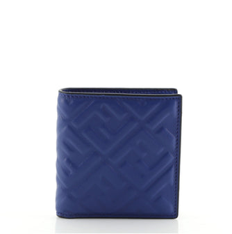 Fendi Bifold Wallet Zucca Embossed Leather Compact