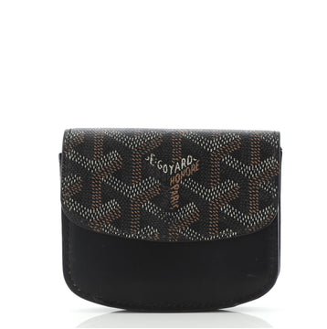 Goyard Goyardine Flap Coin Purse Coated Canvas and Leather