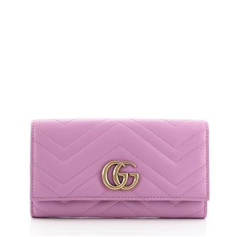 Gucci GG Marmont Continental Wallet Matelasse Leather