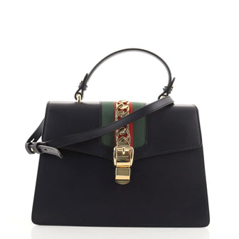 Gucci Sylvie Top Handle Bag Leather Medium