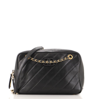 Chanel CC Signature Camera Case Diagonal Quilted Leather Small