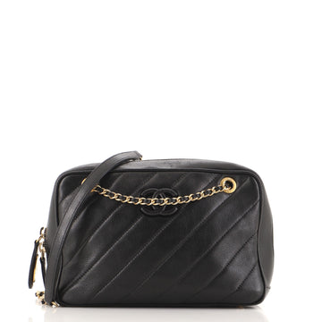 Chanel CC Signature Camera Case Diagonal Quilted Leather Small