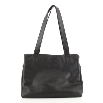 Chanel Vintage  CC Multi-Compartment Tote Caviar Large