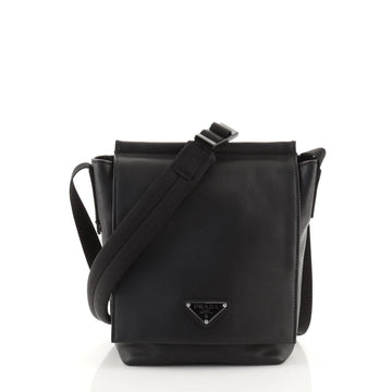 Prada Logo Messenger Bag Calfskin Small