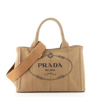 Prada Canapa Convertible Tote Canvas Mini