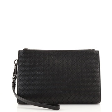 Bottega Veneta Top Zip Wristlet Pouch Intrecciato Nappa Small