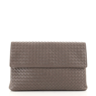 Bottega Veneta Flap Clutch Intrecciato Nappa Large