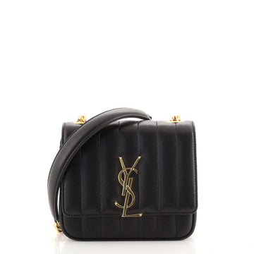 Saint Laurent Vicky Crossbody Bag Vertical Quilted Leather Small