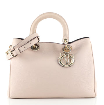 Christian Dior Diorissimo Tote Pebbled Leather Medium