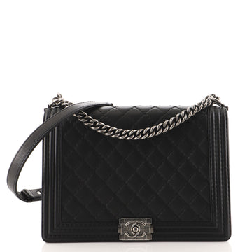 Chanel Boy Flap Bag Quilted Lambskin Large