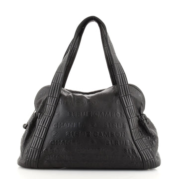 Chanel Unlimited Bowling Bag Embossed Calfskin Large